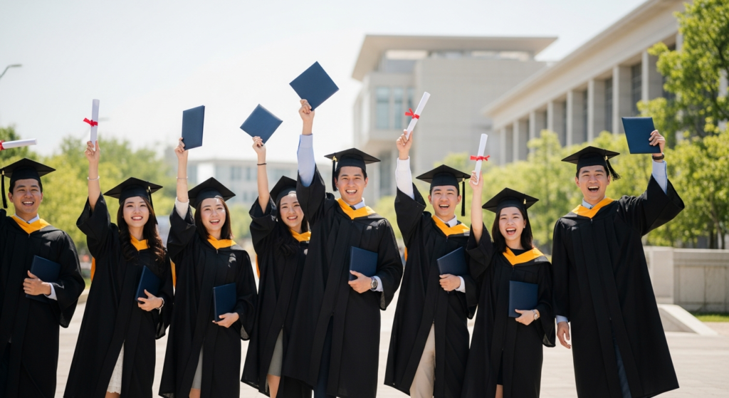 College Graduation Scene